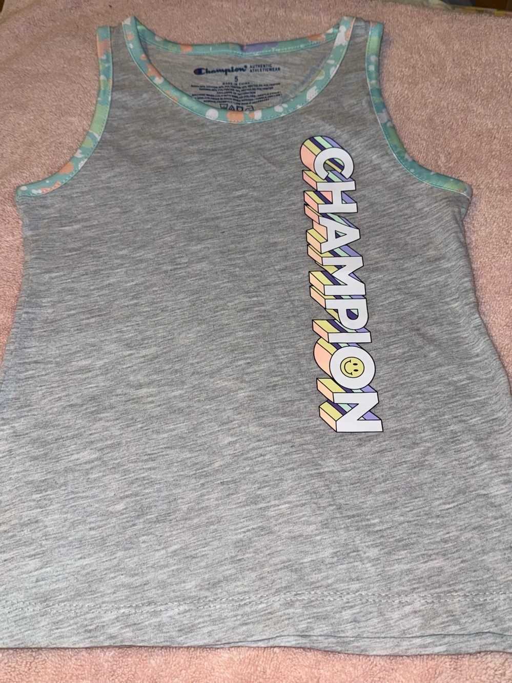 Champion Authentic Athleticwear Girls Size 5 Tank Top Shirt